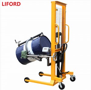 [Hot Item] 450K Gripper-Type Manual Turning Hydraulic Drum Lifter Oil Drum Handling Equipment