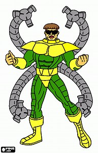 Doc Ock Color 2 coloring page, printable Doc Ock Color 2