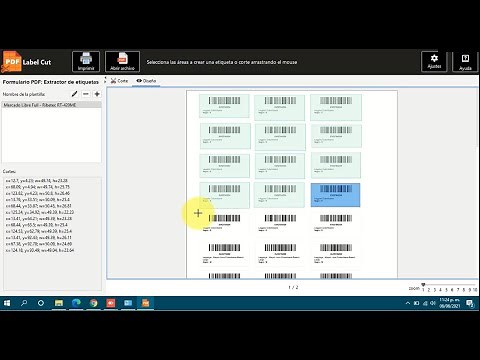 PDF Label Cut Tutorial Impresión Etiquetas Universal de Plantillas Amazon Mercado Libre Full Etc