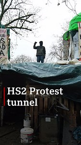 7.3K views · 56 reactions | A group of protesters dug a tunnel near Euston station and locked themselves inside, demonstrating against the environmental impacts of HS2. Now they're being evicted. Latest: bbc.in/2KV1TPY | BBC London | Facebook