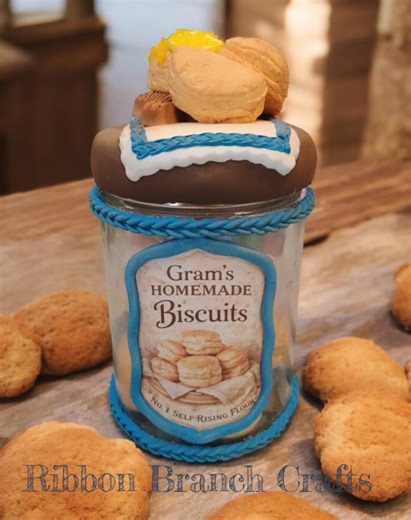 Clay Biscuit Jar Decor / Primitive Country Decor - Etsy