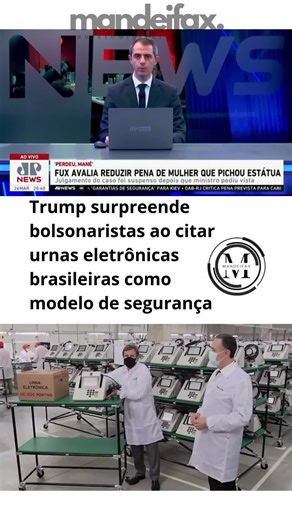 Trump surpreende bolsonaristas ao citar urnas eletrônicas brasileiras como modelo de segurança #videoviral #brasil #politica #esquerda #direita #politicaltiktok #fyp #lula #bolsonaro