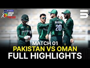 Full Highlights | Pakistan vs Oman | Match 01 | DP World Asia Cup Rising Stars 2025 | ZH1K