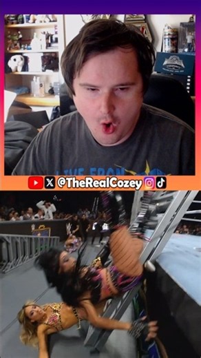 THAT WAS A NASTY FALL! #wwetiktok #fyp #moneyinthebank #lolavice #jacyjayne