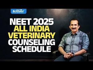 NEET 2025 ALL INDIA VETERINARY COUNSELING SCHEDULE