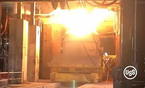 Employees at our Fairfield operations in Alabama captured the first tap of our brand new electric arc furnace, a technology that melts #recycled steel scrap into liquid steel. We’re excited to start this new journey of adding more sustainable steelmaking technology to our portfolio. #USSteel | United States Steel Corporation