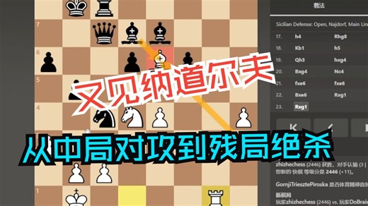 又见纳道尔夫，从中局对攻到残局绝杀