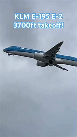 Short distance takeoff KLM Embraer 195 at Edinburgh airport! #KLM #embraer #aviation #planespotting