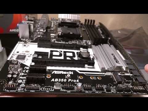 ASRock AB350 B350 Pro4 AM4 Motherboard- Quick Overview and Unboxing
