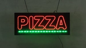 LED Pizza Sign for Business, Super Bright LED Open Sign for Pizza Shop, Electric Advertising Display Signboard for Pizzeria Decor.（HSP0758）