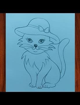Cat drawing step by step for beginners l How to draw a cat easy