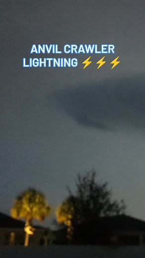 Storms in SWFL this evening are putting on a show! Captured this anvil crawler lightning from my backyard 👀 #weather #lighting | Meteorologist Jim Dickey