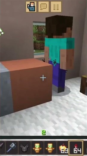 The Herobrine is summon in villager house #minecraft #gameplay #herobrine