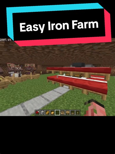 EASY IRON FARM Tutorial & Trading Hall! Minecraft Bedrock! MCPE Xbox PS5 PC Switch Creator: silentwisperer #minecraft #minecraftbedrock #minecraftfarm #fyp #viral