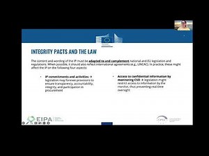 DG REGIO Training on Integrity Pacts – 2/6: Integrity Pact Preparation (Irina Lonean)