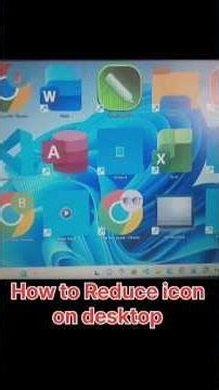 How to reduce the icon on your desktop #desktop #laptop