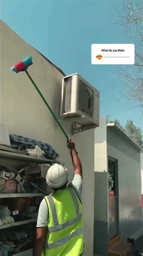 Why Is the AC Outdoor Unit Hit to Clean It? #shorts #ayushxyz