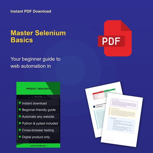 Selenium for Beginners Pdf & HTML | Browser Automation, Python Testing, Pom, Pytest, CI/CD Guide - Etsy UK