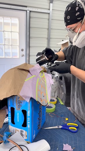 Custom painted welding hood or whatever This took me an entire month to finish lol i redesigned it multiple times before it felt right , and I’ve been kicking it around the shop every since #custompaintjob #welding #bluecollar #art #custompainter #gothic #lowrider #weldinghelmet #cars | Zodiaz