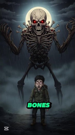 He Heard Bones Grinding at Night… Then a 15-Meter Skeleton Giant Appeared 😱 | #shorts