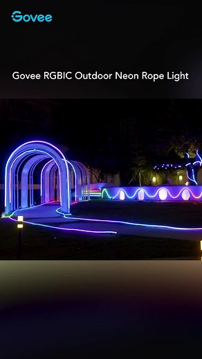 #NewProduct🏠Swipe right for Outdoor Neon Rope Light, a whole new way to take creativity outdoors. Coming April 13th. 💧 IP67 Waterproofing 🎨 16 Million RGBIC Colors 💪 Mounting Clips & Ground Stakes 🎶 Scene & Music Modes 🗣️ Voice Control Compatibility #govee #GoveeOutdoorLight #easter #homedecor #homeandgarden #outdoors #homeimprovement #lighting #fyp