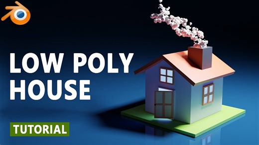 How to make a low poly house in Blender #oe292