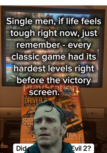 #Meme #MemeCut Single men - if life feels tough right now, remember this: every classic game had its hardest levels right before the victory screen. 🎮✨ Keep going. You’re closer than you think. 💙 #MensMentalHealth #RetroGaming #GamingMotivation