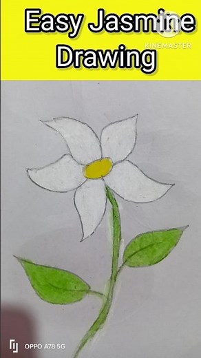 How to draw a Jasmine flower easy step by step #art #drawing #trending #flowers #easydrawing