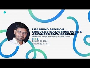 D365 CRM Dataverse Training | Table Types, Keys & Primary Key vs Fields Explained