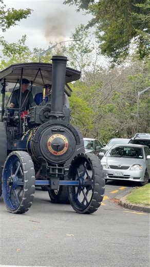 Steam traction engine trailer ride❤️#vintage #newzealand