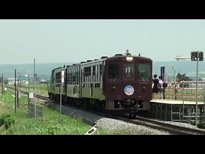 富良野・美瑛ノロッコ号 ラベンダー畑駅到着＆出発
