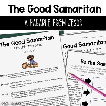 The Good Samaritan Activities | Sunday School Lesson | Church Upper Elementary