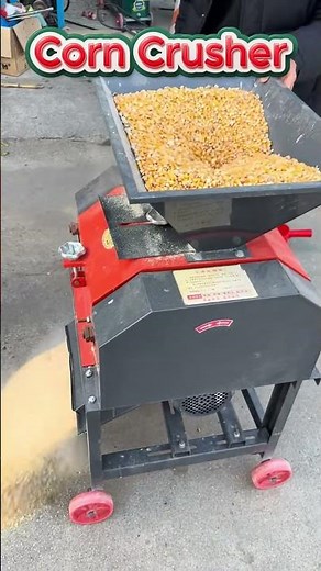 Compact but Powerful! Corn Crusher Machine Demo#farmequipment #agriculture #animalfeed #farming