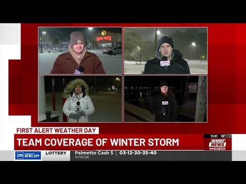 11 P.M. UPDATE: Team coverage of snow in the Grand Strand, Pee Dee