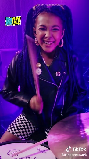 Rock out to our own Nandi Bushell's drum cover of The Night Begins to Shine 🥁🤟🎶 #cartoonnetwork #teentitansgo #music #musicvideo #nandibushell