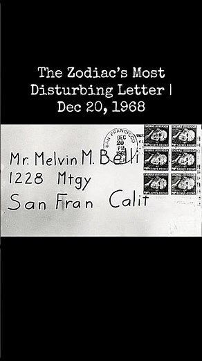 The Zodiac’s Most Disturbing Letter | Dec 20, 1968
