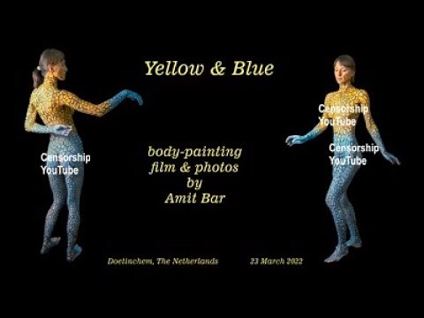Art video: Yellow & Blue body-painting. EDSA content