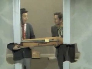 Classic Sesame Street - Buddy and Jim move an ironing board (the hard way)