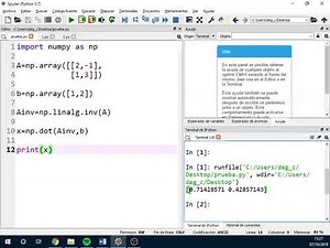 Sistemas de ecuaciones y matriz inversa Python