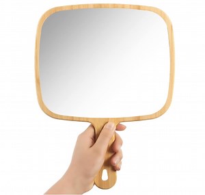 [Hot Item] Wholesale Wooden Handle Handheld Mirror - Suitable for Outdoor Touch-up, etc