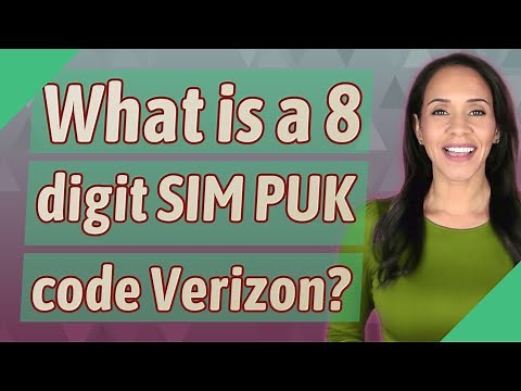 What is a 8 digit SIM PUK code Verizon?