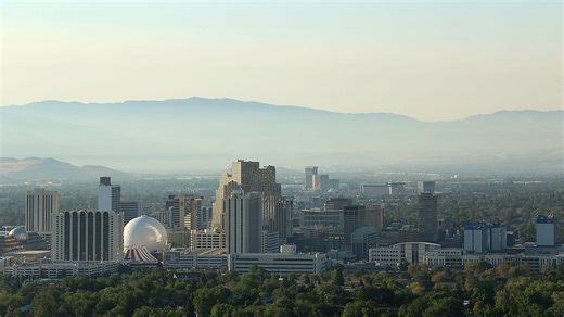 Smoke blowing into Northern Nevada from Oregon, California fires