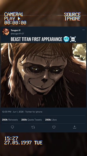 Beast titan first appearance 🥶☠️