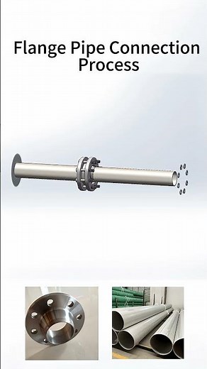 Flange Pipe Connection Process #steelpipe #flange