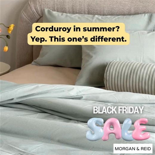 Your bedroom should feel like a place you want to be — not just where you sleep. But flat bedding, bulky quilts, and lifeless layers? They don’t create comfort — they just take up space. Our Corduroy Comforters change that. They add texture without the weight. Warmth without overheating. And style without effort. ✅ Soft, breathable comfort that looks styled ✅ Lightweight enough for spring/summer ✅ Feels like home, instantly And right now, they’re 20% off for Black Friday 🖤 If your bed hasn’t fe