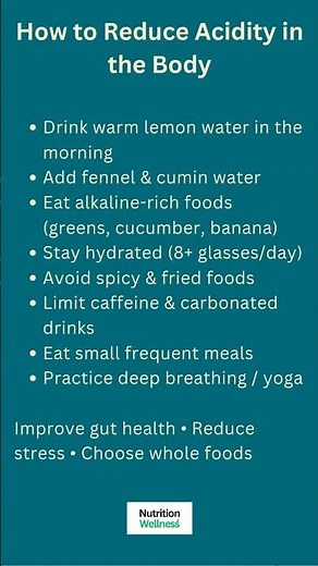 How to Reduce Acidity in the Body