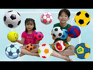 Learn Colors Playing with Soccer Ball for Children | Fun Educational Activity for Kids