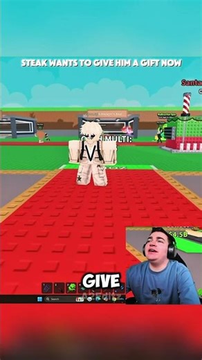 W Steak For Giving Him This After He Joined ❤️‍🩹 #stealabrainrot #roblox