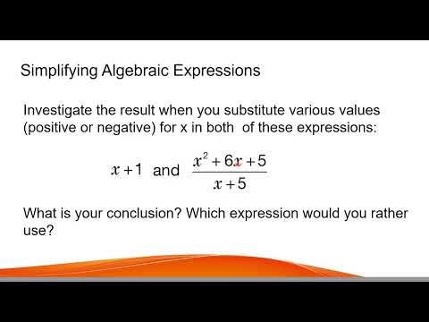 ALGEBRAIC EXPRESSIONS - SIMPLIFYING AND COLLECTING LIKE TERMS