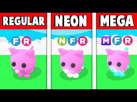 MEGA vs NEON vs REGULAR Pink Cat Trades in Adopt Me!